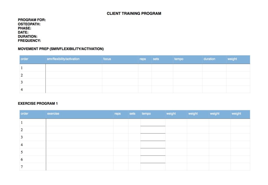 Client Training Program Template