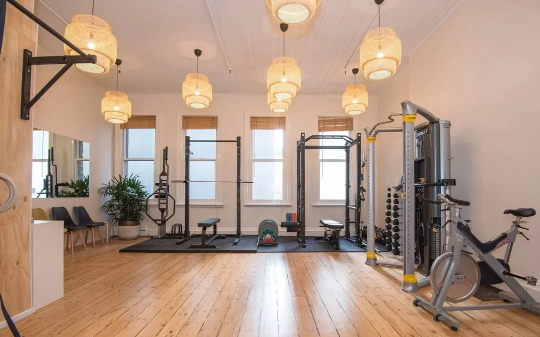 Melbourne cbd osteopathy clinic with a fully equiped gym for rehab, strength and conditioning and ergonomic assessments