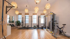 Melbourne cbd osteopathy clinic with a fully equiped gym for rehab, strength and conditioning and ergonomic assessments